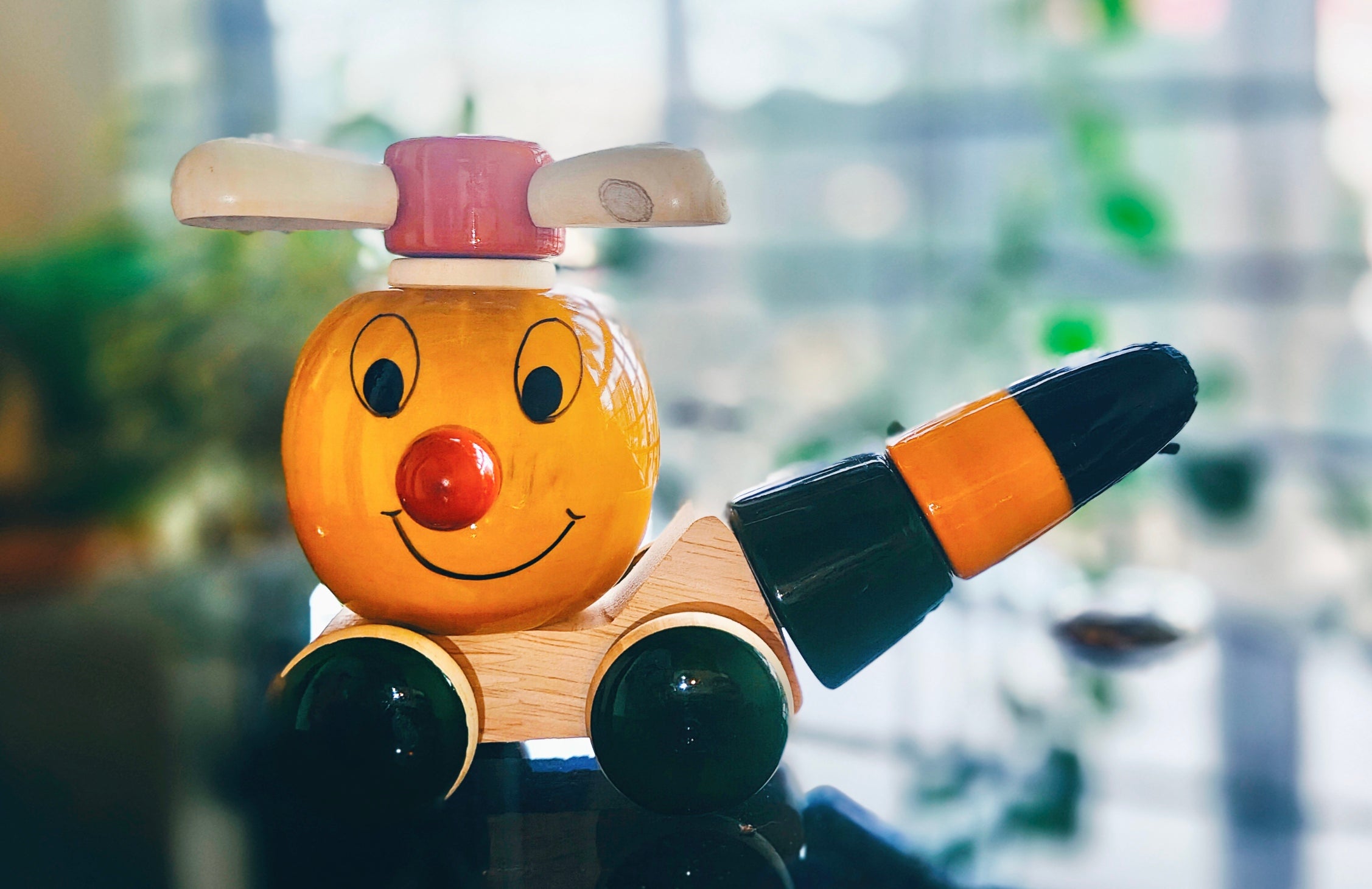 Gombi Helicopter, hand-turned wooden toy